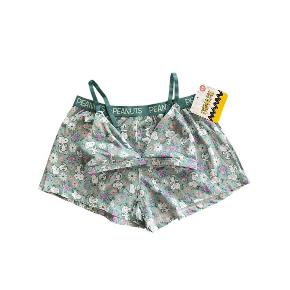 Peanuts Snoopy Bra & Short Boxer Set XS NWT